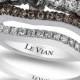 Le Vian Bridal Chocolate Diamond and White Certified Diamond Engagement Set in 14k White Gold (1-5/8 ct. t.w.)