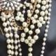 Vintage Pearl- Vintage Enamel Flower And Pearl Statement Necklace By Ashlee Collection On Etsy- Bridal Jewelry