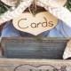 Personalized Wedding Card Box- Gift Cards Box, With Chevron Burlap Bow - Rustic, Burlap, Barn Wedding Decor