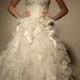 St. Pucchi - Fall 2012 - Strapless Satin And Organza A-Line Wedding Dress With Petal Skirt