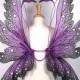 Fairy Wings - Terrific For Fairy Costume, Wedding, Halloween Costume, Fairy Photography - Purple Black - Handmade - Custom - Collen Design