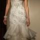 St. Pucchi - Fall 2012 - Sleeveless Beaded Chiffon Mermaid Wedding Dress With Deep V-Neckline
