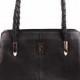 Authentic Silkskin Black Braided Soft Leather Shoulder Bag