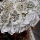 Not A Deposit - Crystal Hydrangea Brooch Bouquet - MEDIUM- Wedding Bouquet - Bridal Bouquet