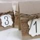 Rustic Burlap And Jute Twine Wedding Party Table Numbers Set Of 10