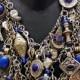 Vintage Travel Memories Necklace - Silver & Blue