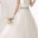 Chic One Shoulder A line Tulle White Wedding Dress Cheap