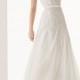 Elegant One Shoulder Appliques Tulle Floor Length Wedding Dress UK