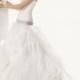 Vintage Strapless Court Train Tulle Wedding Dress with Wrap