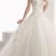 Modern Off Shoulder Flower Tulle Ball Gown Cheap Wedding Dress