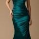 Dorchester Floral Green Wrap Mermaid Evening Gown