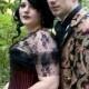 Abigail & Kevin's candlelit gothic wedding in the woods