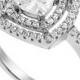 Women's Tressa Collection Sterling Silver Square Cut CZ Prong Set Bridal Style Ring - Silver