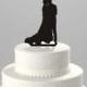Wedding Cake Topper Silhouette Couple Dancing Close, Acrylic Cake Topper