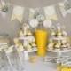 Bridal Shower Decorations - Printable - Yellow & Gray