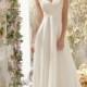 A-Line/Princess Sleeveless V-neck Chiffon Sweep/Brush Train Wedding Dresses - Wedding Dresses