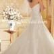 A-line Sweetheart Chapel Train Appliques Shiny Crystals Tulle Wedding Dress 2014