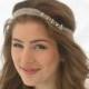Rhinestone Chain And Organza Ribbon Tie Headband, Wedding Hair Bridesmaid Accessories