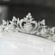 Bridal Tiara Crystal Heart Tiara - DIANA, Swarovski Bridal Tiara, Crystal Wedding Crown, Rhinestone Tiara, Wedding Tiara, Diamante Crown