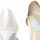 Betsey Johnson SB-Gown Ivory Satin Rhinestone Bow Peep Toe Heels