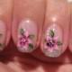 Nail Art: Holographic French With Flower