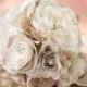 10PCs Ceremony - Bouquets  wedding cotton fabric flowers