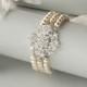 Wedding Bracelet - Swarovski Pearl, Vintage Style, Bridal Bracelet, Wedding Jewelry, Bridesmaid Bracelet, Bridesmaid Jewelry - SOPHIA