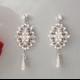 Bridal Earrings - Pearl Wedding Earrings, Vintage Dangle Earrings, Bridal Jewelry, Wedding Jewelry, Bridesmaid Earrings, Old Hollywood -AVA