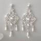 Bridal Earrings - Chandelier Earrings, Wedding Earrings, Swarovski Pearl, Dangle Earrings, Vintage Wedding Jewelry, Old Hollywood - CHARLENE