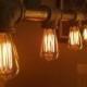 Industrial Vintage Look - 5 Light Edison Bulb - Iron Pipe Chandelier