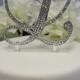 5" Tall Gold Mirror Initial Monogram Wedding Cake Topper Swarovski Crystal A B C D E F G H I J K L M N O P Q R S T U V W X Y Z