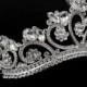 Tiaras For Wedding , Princess Tiara Crown , Crystal Silver Tiara Hand Made For Order Inlaid With Brown SWAROVSKI Crystals And Rhinestones,