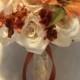 4 Centerpiece Wedding Table Decoration Center Flower Vase Silk FALL BURNT ORANGE