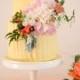 Yellow Wedding Cake With Flowers