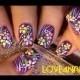 Purple & Lavender Nail Art Design