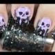 Halloween Nail Art * Dripping Skulls*