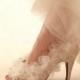 Wedding Shoes, Flowers Lace Bridal Shoes, Peeptoes Lace Shoes, High Heel Wedding Shoes, Bridesmaid Shoes,Prom Lace Shoes