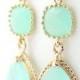 Mint Green Earings - Mint Bridesmaid Earings - Mint Earrings - Mint Earring - Mint Earings - Mint Green Earring -Gold Bridesmaid Earring-ER2
