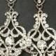 Crystal Chandelier Bridal Earrings, Vintage Style Chandelier Wedding Earrings, Victorian Style Statement Bridal Earrings, CRESSIDA