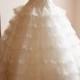 Vintage Wedding Dress / 1950s Tea Length Wedding Dress With Embroidered Tulle
