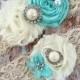 Fall SALE - Wedding Garter / Bridal Garter/ Lace Garter / Toss Garter /baby Blue / Something BLue Wedding Garter / Vintage Inspired Lace