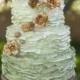 Green-Ombre-Wedding-Cake-with-Copper-Flowers