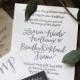 Lauren + Bradley's Rustic Calligraphy Wedding Invitations