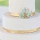 Pink Mint And Gold Wedding Cake