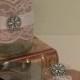 Rustic Wedding Centerpiece Burlap And Lace Wedding Mason Jar Centerpiece Burlap And Brooch Set Of 6