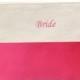 Cathy's Concepts Bride Color Dipped Canvas Clutch - Pink