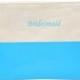 Cathy's Concepts Bridesmaid Color Dipped Canvas Clutch - Blue