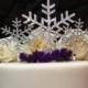 Triple Snowflake Swarvoski Crystal Cake Topper Winter Wedding Winter Themed Event