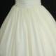 Simple And Elegant 50s Style Dress. Ivory Chiffon Overlay, Flattering For