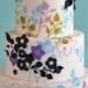 Wedding Cake With Hand Painted Flowers